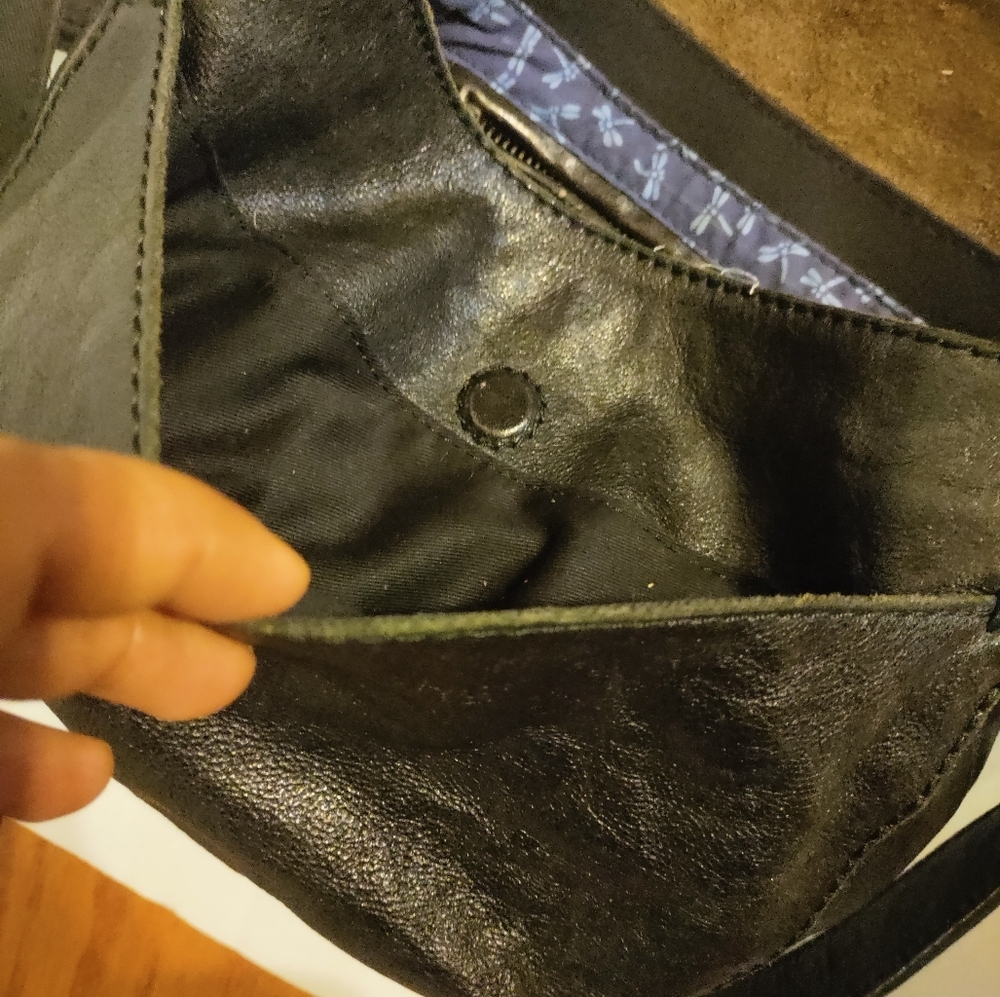 Lucky Brand Drk Chocolate Black Leather Crossbody - Picture 15 of 15